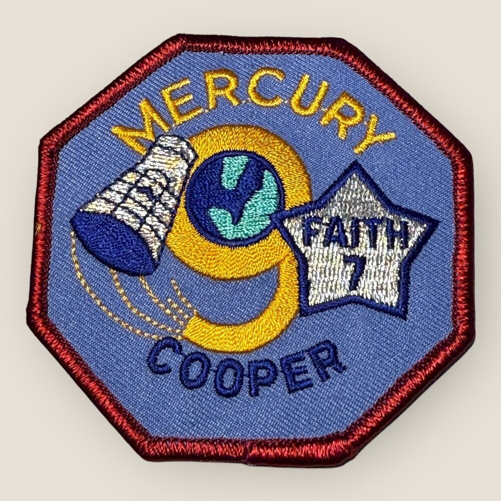 NASA Mercury 9 Cooper Faith 7 Mission Patch Space Collectible Octagonal Design